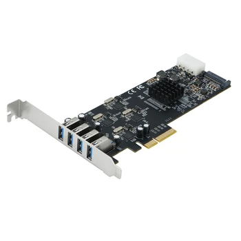 Pcie 4 יציאות USB3.0 הרחבה כרטיס 20G PCI-E ל-4 ערוצים USB 3.0 קמה כרטיס PCI Express כרטיס מתאם
