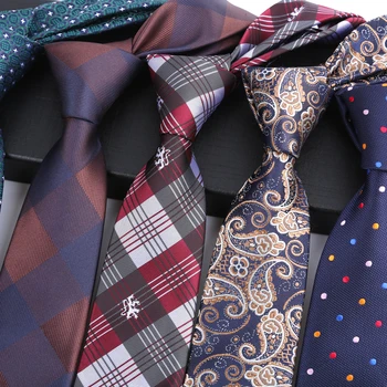 חדש 11 צבעים רזה 6CM Mens עניבת פוליאסטר משי עניבות אדם אריגי צמר פרחוני אקארד צווארון עסקים מסיבת Corbatas 2023