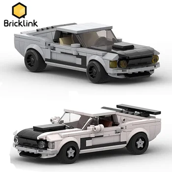 Bricklink MOC טכניים מכונית פורד GT ראפטור מוסטנג בוס שלבי GT500 להתמקד מהירות האלופות מערכות הבניין Blcoks ילד צעצועים מתנה