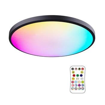 התקרה אור האמבטיה ניתן לעמעום 24W RGBCW צבע LED מנורות עם שלט רחוק עבור חדר השינה במסדרון מטבח מסיבה