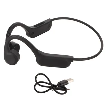 פתח האוזן הדיבורית האישית IP56 עמיד למים יציב שחור עיצוב ארגונומי נטענת עצם הולכה אוזניות עבור אימון לרכיבה על אופניים
