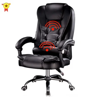 מוצרים חדשים עור PU הבוס כיסא המחשב-office home מסתובב כסא עיסוי הרמת כסא מתכוונן עם הדום