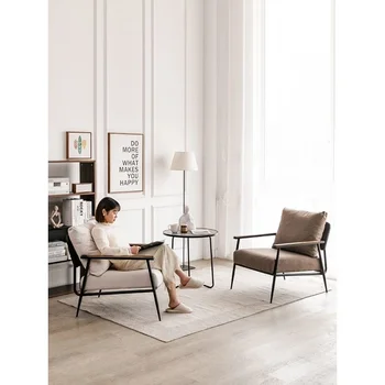 פשוט המודרנית ברזל מקרית יחיד ספה כסא הסלון לחדר השינה מרפסת ספה כסא הספה הספה סט הרהיטים בסלון