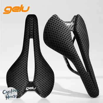 Gelu 3D מודפס סיבי פחמן אופניים אוכף האולטרה 166g חלול נוח חלת דבש כרית כביש, אופניים MTB לנשימה מושב