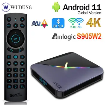 אנדרואיד 11 A95X F3 אוויר ii הטלוויזיה Box Amlogic S905W2 4G 32G 64G RGB BT5.0 2.4 G 5G Wifi 4K HDR Media Player Set Top Box VS A95XW2