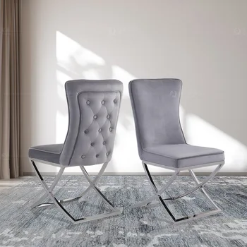 מעצב יוקרה פלדה האוכל הכיסא בד פשוטה מודרנית הכיסא פנאי יצירתי קטן כורסה Sillas פארא Comedor ריהוט הבית