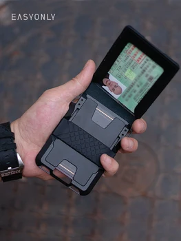 Multi-פונקציה נייד עור מזומנים הארנק אנטי-כרטיס RFID בעל רישיון נהיגה כיס עם קיבולת גדולה