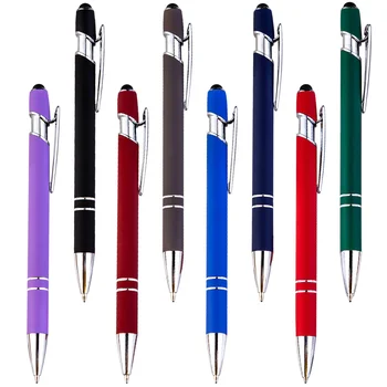 20pcs/lot אישית מט עט כדורי Creative Stylus עט מגע 22 צבעים כותב Ballpen נייר משרדי, ציוד לביה 