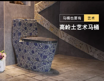 כחול ולבן פורצלן סינית אמנות קדרות שירותים למשק הבית שירותים לשאוב שאיבה רגילה שירותים