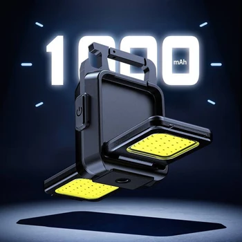 פנס Led מסוג-C נטענת USB מיני מחזיק מפתחות אור 1000LM Superbright כיס נייד לפיד קמפינג Lanterna