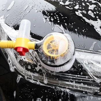 המכונית רוטרי לשטוף מברשת ידית ארוכה לשטוף את קצף מברשת 360 מעלות ספריי קצף מברשת מסתובבת שניל עבור רכב ניקוי ותחזוקה