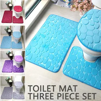 מחצלת שירותים רחיץ החלקה מחצלת שטיח האמבטיה ערכת עיצוב הבית טואלט רך כיסוי שטיח הרצפה אביזרי אמבטיה האמבטיה שטיח