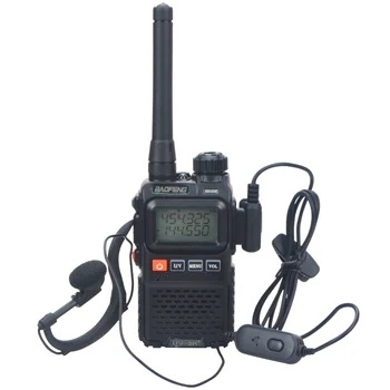 Baofeng UV-3R+ Pro Dual Band VHF/UHF 99CH מיני ווקי טוקי מיקרופון קומפקטי FM נייד שני הדרך רדיו