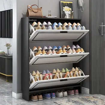 מודרני אולטרה-דק נעליים ארונות אחסון בבית הנעל מתלים יוקרה ריהוט הסלון פשוט המרפסת קיבולת גדולה ארון עץ