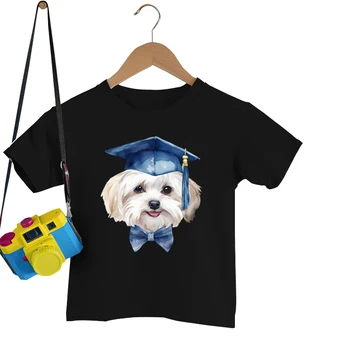 צבעי מים Maltase הכלב התינוק בגדים הכלב סיום חולצות Kawaii חיה Y2k חולצות טי, חולצות קיץ בנות אופנה Tshirts