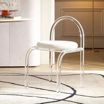 שישה צבעים קריסטל איפור הכיסא המודרני אקריליק ריהוט ייחודי להירגע בטרקלין האוכל כיסא פנוי Meubles דה סלון פריטים ביתיים