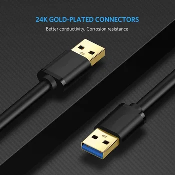 5m-0.5 מ ' USB3.0 כבל מאריך בשביל Smart TV-Xbox אחד PS4 SSD USB ל-USB כבל מאריך כבל נתונים USB 3.0 2.0 מהיר להעברת כבלים