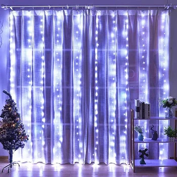 3/4/6M USB לויה LED מחרוזת אור 8 מצב מרחוק חג מולד פיות גרלנד אור וילון עיצוב הבית חג מנורה דקורטיבית