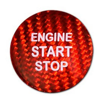 סיבי פחמן פנים אדומות הפעלת מנוע תפסיק לדחוף כפתור מכסה כובע לקצץ טויוטה 86 קורולה RAV4 קאמרי