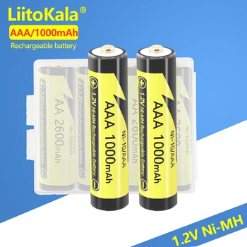 1-15PCS LiitoKala ני-10/1.2 V AAA 1000mAh Ni-MH נטענת למצלמה פנס צעצועים שייבר מראש טעון NI-MH Batery